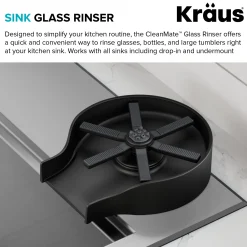 Outlet Glass Rinser in Matte Black Glass Rinsers