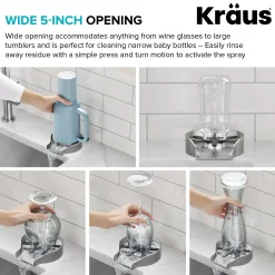 Outlet Glass Rinser in Matte Black Glass Rinsers