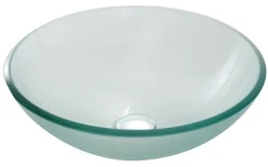 Clearance Glass Vessel Sink in Frosted Above Counter / Vessel Sinks