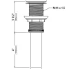 Best Grid Style Drain in Chrome for 1 3/4" Drain Hole, Non Overflow Sink Drains|Overflow Bathroom Sink Drains