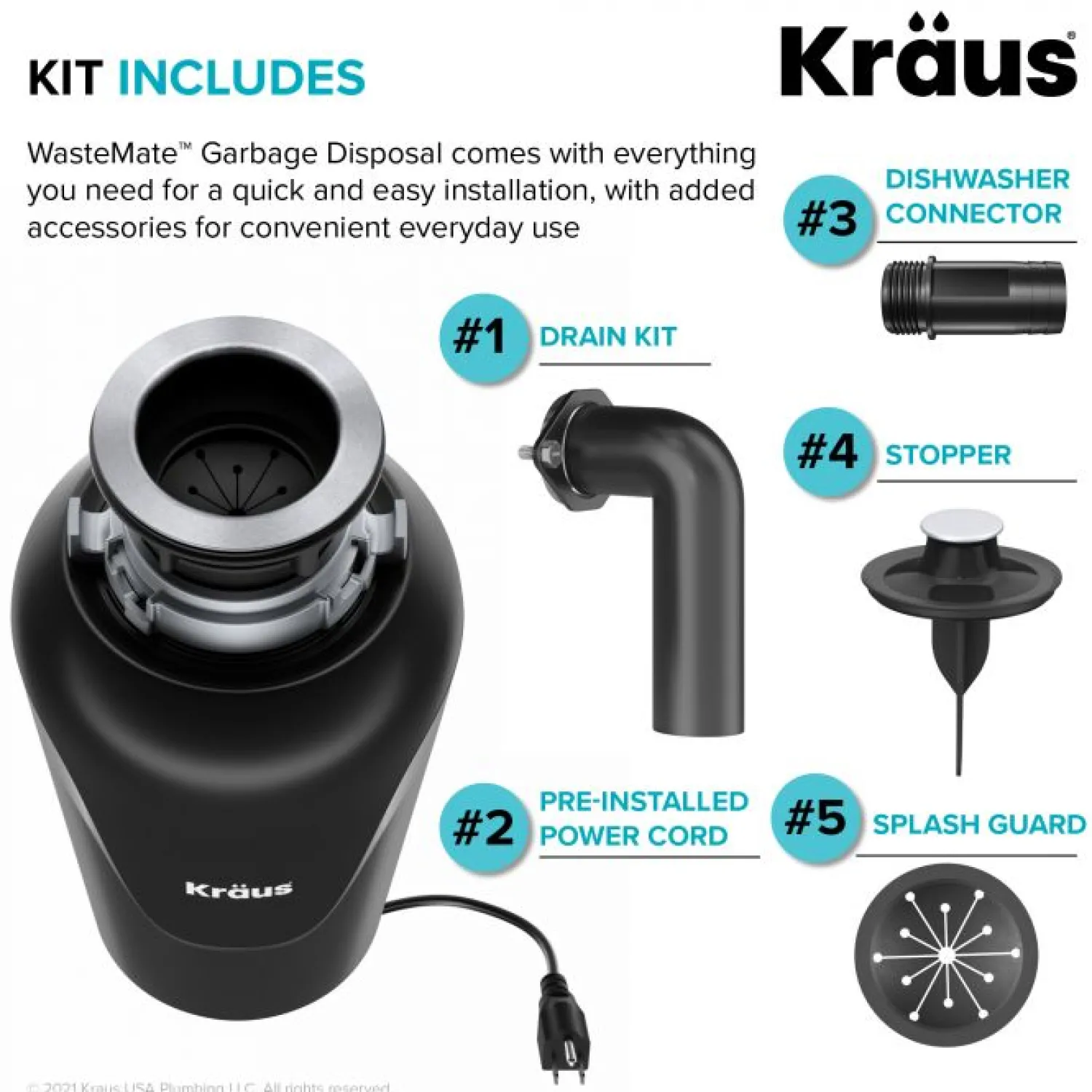 Best 3/4HP Continuous Feed Garbage Disposal Garbage Disposals & Parts