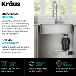 Clearance 1 HP Continuous Feed Garbage Disposal Garbage Disposals & Parts