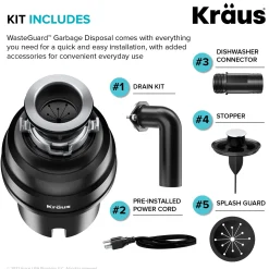 Clearance 1 HP Continuous Feed Garbage Disposal Garbage Disposals & Parts