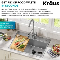 Clearance 1 HP Continuous Feed Garbage Disposal Garbage Disposals & Parts