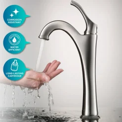 Sale 17-Inch Green Glass Nature Series Bathroom Vessel Sink and Arlo Faucet Combo Set with Pop-Up Drain Sink And Faucet Combos|Above Counter / Vessel Sinks