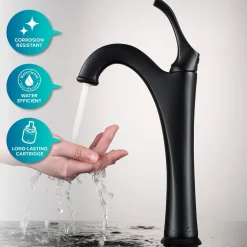 Sale 17-Inch Green Glass Nature Series Bathroom Vessel Sink and Arlo Faucet Combo Set with Pop-Up Drain Sink And Faucet Combos|Above Counter / Vessel Sinks