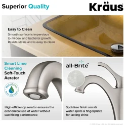 22-Inch Rectangular Gold Glass Bathroom Vessel Sink and Arlo Faucet Combo Set with Pop-Up Drain Sink And Faucet Combos|Above Counter / Vessel Sinks