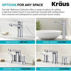 Clearance Indy 2-Handle 4-inch Center-set Bathroom Faucet in Spot-Free Brushed Nickel 4" Center Set