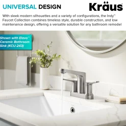 Clearance Indy 2-Handle 4-inch Center-set Bathroom Faucet in Spot-Free Brushed Nickel 4