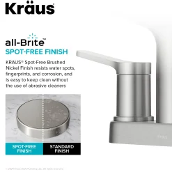 Clearance Indy 2-Handle 4-inch Center-set Bathroom Faucet in Spot-Free Brushed Nickel 4
