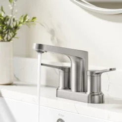 Clearance Indy 2-Handle 4-inch Center-set Bathroom Faucet in Spot-Free Brushed Nickel 4