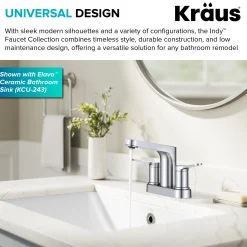 Discount Indy 2-Handle 4-inch Centerset Bathroom Faucet in Chrome 4