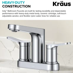 Discount Indy 2-Handle 4-inch Centerset Bathroom Faucet in Chrome 4