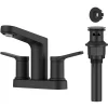 Indy 2-Handle 4-inch Centerset Bathroom Faucet in Matte Black 4" Center Set