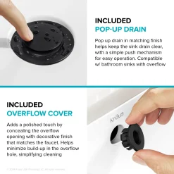 Indy 2-Handle 4-inch Centerset Bathroom Faucet in Matte Black 4" Center Set