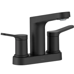 Indy 2-Handle 4-inch Centerset Bathroom Faucet in Matte Black 4