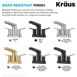 Best Indy 2-Handle 4-inch Centerset Bathroom Faucet in Matte Black with Brushed Nickel 4