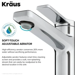Discount Indy Single Handle Bathroom Faucet in Chrome Single Hole