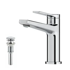 Best Indy Single Handle Bathroom Faucet with Matching Pop-Up Drain in Chrome Single Hole