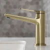 Sale Indy Single Handle Bathroom Faucet in Brushed Gold Single Hole