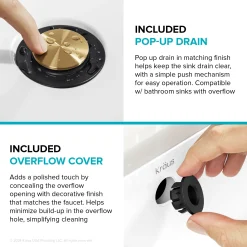 Indy Single Handle Bathroom Faucet in Matte Black with Brushed Brass Single Hole