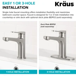Indy Single Handle Bathroom Faucet in Polished Chrome Single Hole
