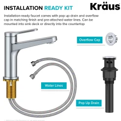 Indy Single Handle Bathroom Faucet in Polished Chrome Single Hole