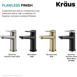 Outlet Indy Single Handle 2-Pack Bathroom Faucet in Brushed Gold Single Hole