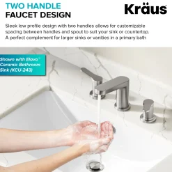 Sale Indy Widespread Bathroom Faucet in Matte Black 8
