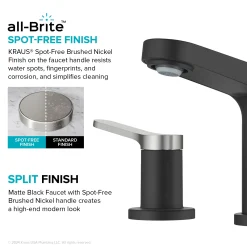Discount Indy Widespread Bathroom Faucet in Matte Black with Brushed Nickel 8