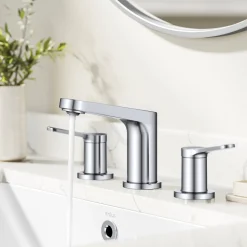 New Indy Widespread Bathroom Faucet in Chrome 8" Widespread