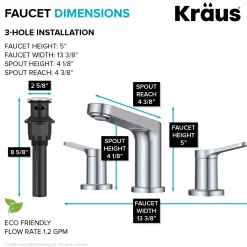 New Indy Widespread Bathroom Faucet in Chrome 8" Widespread