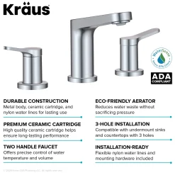 New Indy Widespread Bathroom Faucet in Chrome 8