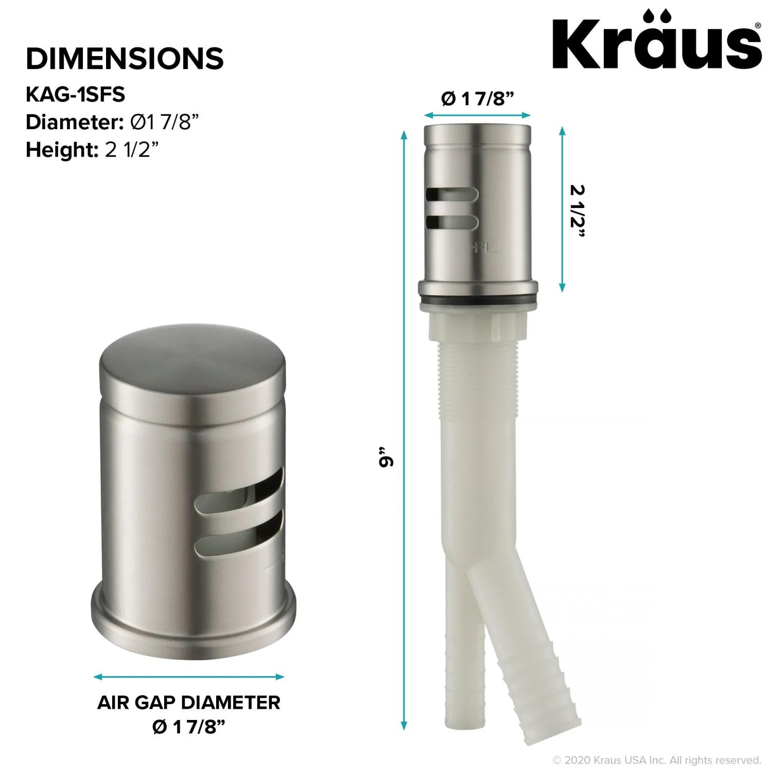 Best KAG-1 Air Gap Sink Drains, Disposer Flanges & Air Gaps