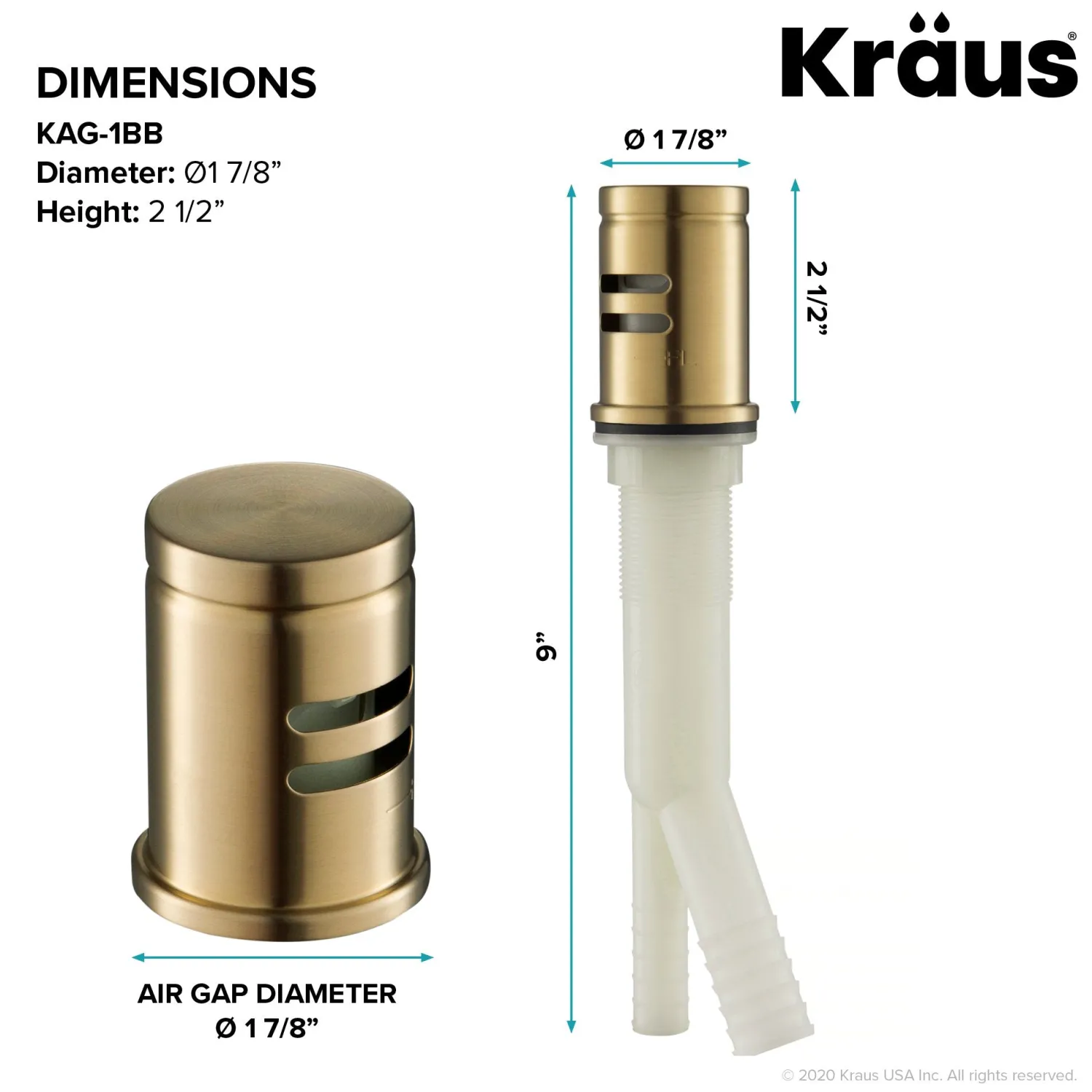 Best KAG-1 Air Gap Sink Drains, Disposer Flanges & Air Gaps