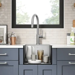 Outlet  Kore 15" Drop-In Workstation 16 Gauge Stainless Steel Single Bowl Kitchen Bar Sink with Accessories Bar / Prep Sinks|Workstation Sinks