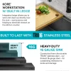 Sale Kore Workstation 27" Undermount 16 Gauge Single Bowl Kitchen Sink in PVD Gunmetal Gunmetal, Brass, & Gold|Single Bowl Sinks