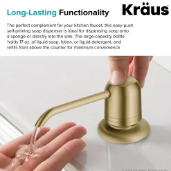 New KSD-32BG Kitchen Soap Dispenser in Brushed Gold Soap Dispensers