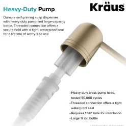 New KSD-32BG Kitchen Soap Dispenser in Brushed Gold Soap Dispensers