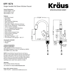 Discount Merlin Single Handle Pull-Down Kitchen Faucet in Spot Free Stainless Steel Single Hole