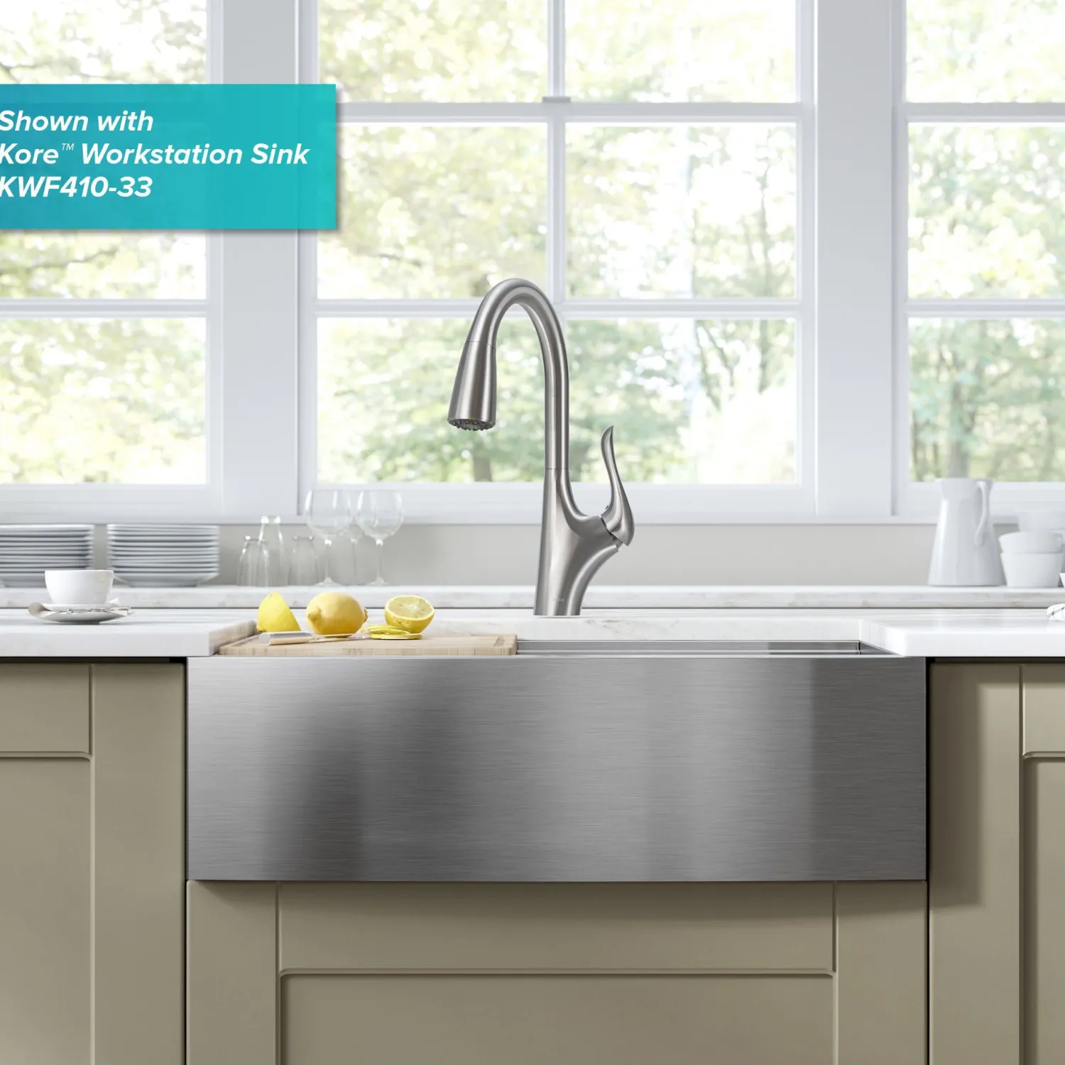 Discount Merlin Single Handle Pull-Down Kitchen Faucet in Spot Free Stainless Steel Single Hole