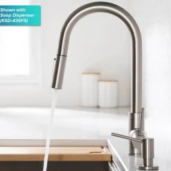 Online New Oletto Contemporary Single Handle Pull Down Kitchen Faucet in Chrome Single Hole
