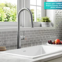Best New Oletto Modern Single Handle Pull Down Kitchen Faucet in Spot Free Stainless Steel Single Hole