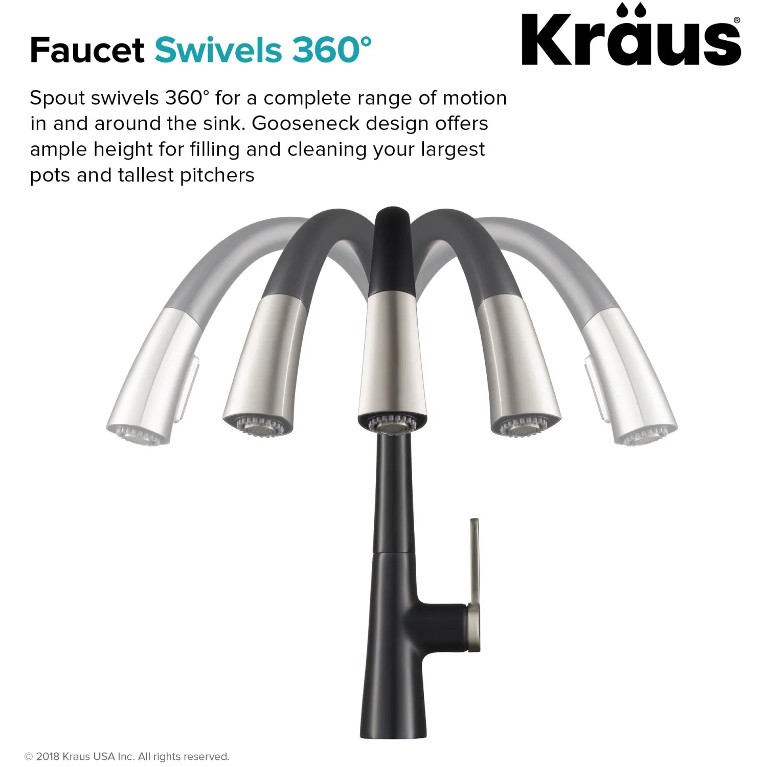 New Nolen Dual Function Pull-Down Kitchen Faucet in Spot Free Stainless Steel/Matte Black Single Hole