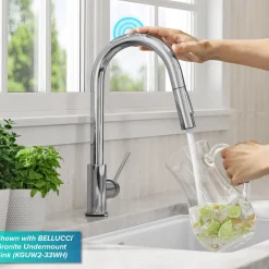 Discount  Oletto Contemporary Single-Handle Touch Activated with Pull Down Sprayer in Chrome Touchless, Sensor And Tap Activated Kitchen Faucets