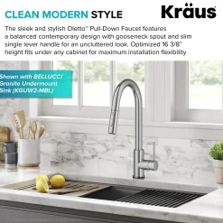 Discount Oletto Contemporary Single-Handle Touch Activated with Pull Down Sprayer in Chrome Touchless, Sensor And Tap Activated Kitchen Faucets