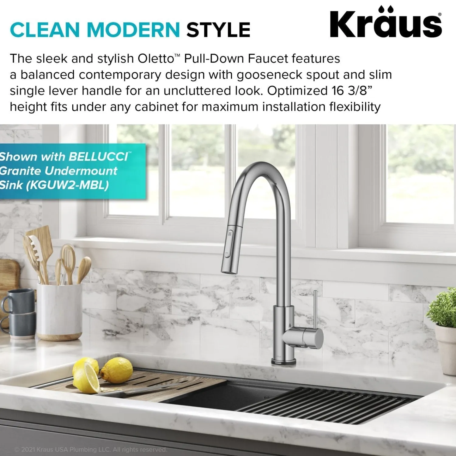 Discount Oletto Contemporary Single-Handle Touch Activated with Pull Down Sprayer in Chrome Touchless, Sensor And Tap Activated Kitchen Faucets