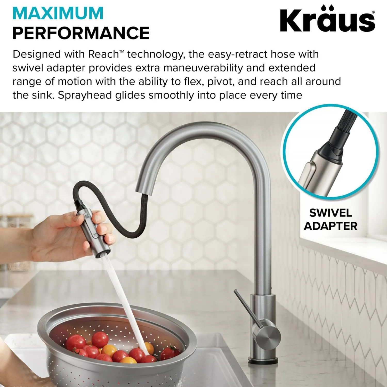 Discount Oletto Contemporary Single-Handle Touch Activated with Pull Down Sprayer in Chrome Touchless, Sensor And Tap Activated Kitchen Faucets