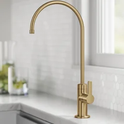 Outlet Oletto Drinking Water Filter Faucet in Brushed Brass Single Hole|Water Filter Faucets