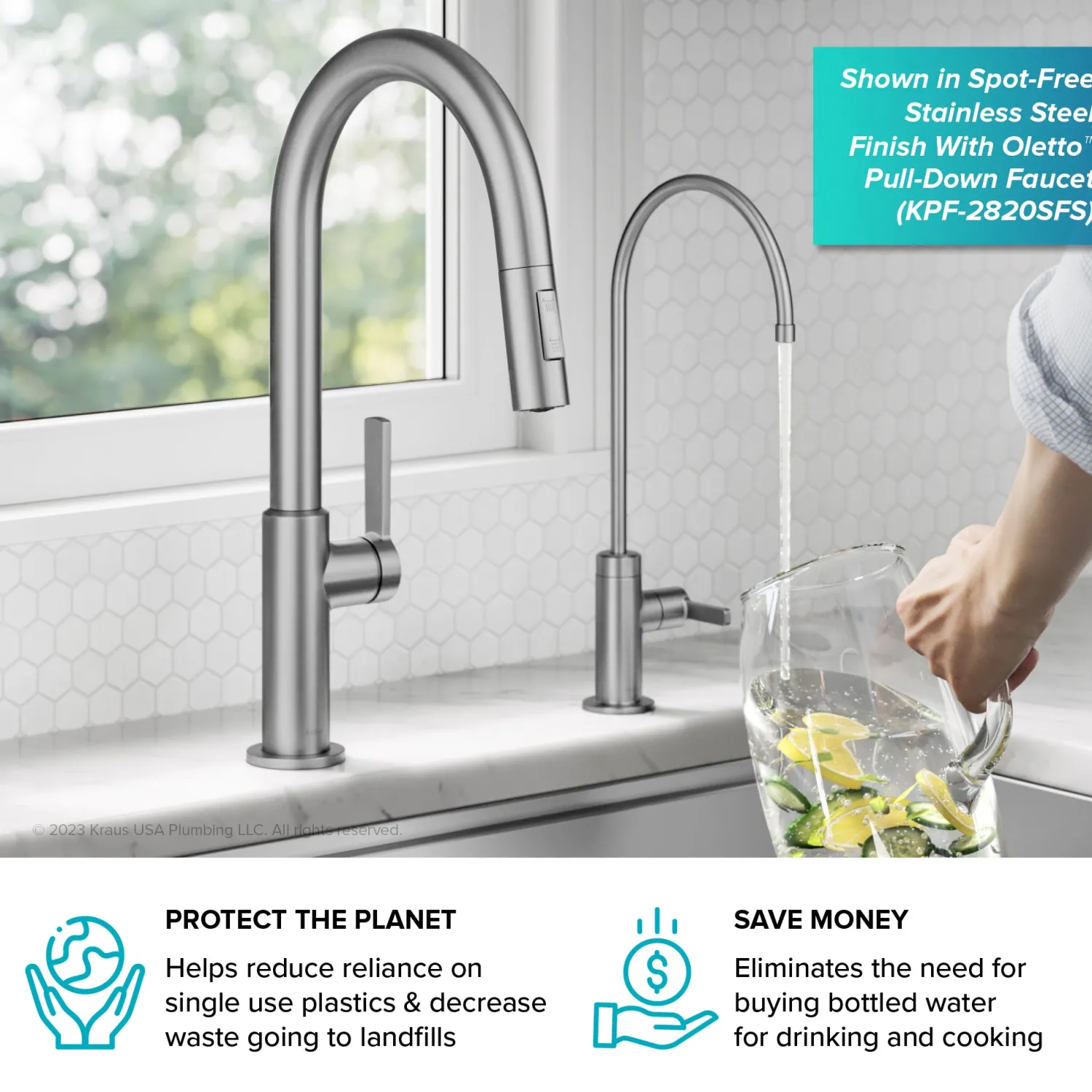 Outlet Oletto Drinking Water Filter Faucet in Brushed Brass Single Hole|Water Filter Faucets